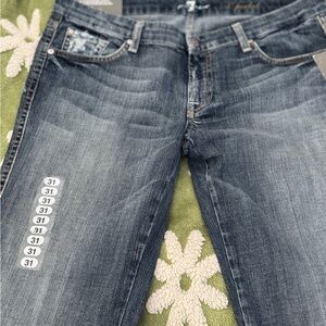 7 For All Mankind Blue Boot Cut Flare Jeans- NWT
